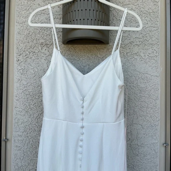 NWOT Lulu’s Feeling of Forever White Sleeveless Mermaid Maxi Wedding Dress Small - Picture 6 of 12